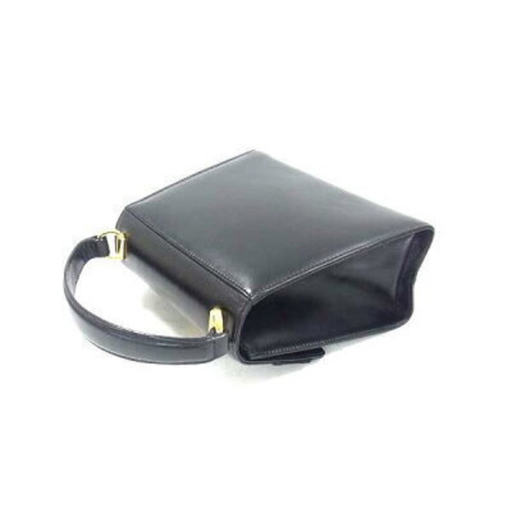 Salvatore Ferragamo Ribbon Vara Leather Handle Top Black Handbag